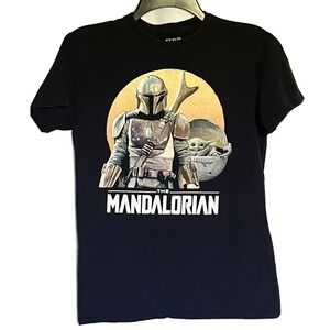 Star Wars The Mandalorian Shirt Mens Size Small‎ Black Grogu Baby Yoda